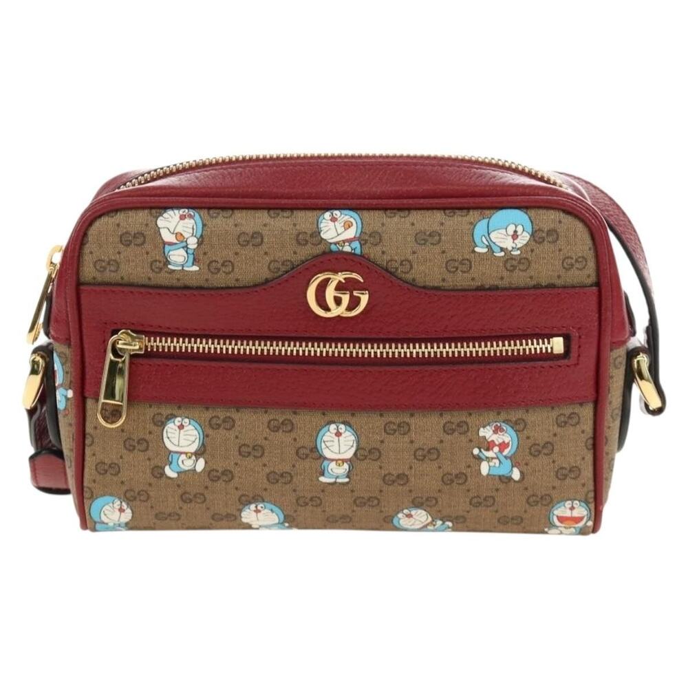 Gucci Micro GG Supreme Doraemon Shoulder Bag Beige